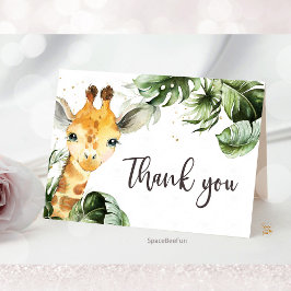 Safari Giraffe Baby Shower Tack Kort