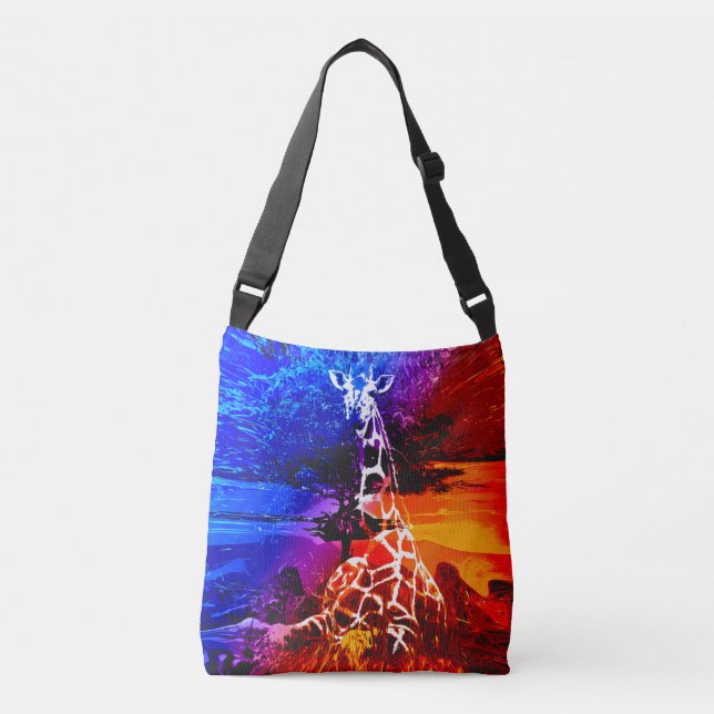 Safari Giraffe Dream Crossbody Bag Axelväska (Framsida)