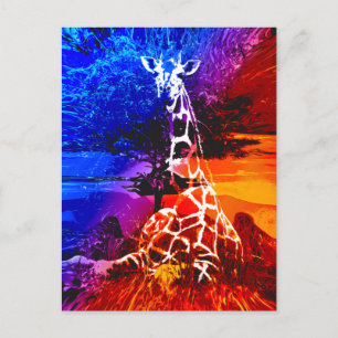 Safari Giraffe Dream Postcard Vykort