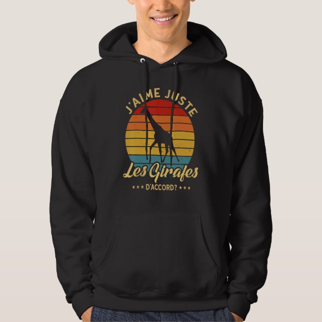 Safari Giraffe I Kärlek Giraffes Hoodie (Framsida)