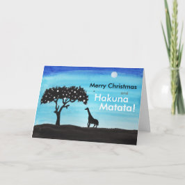 Safari Giraffe jul Helgkort