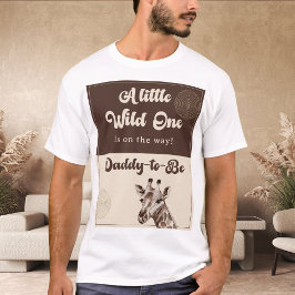 Safari Giraffe Pappa till Be Baby Shower T Shirt