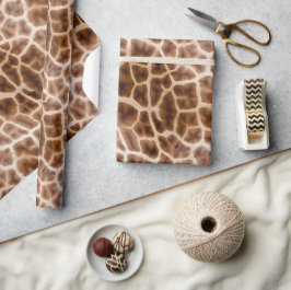 Safari Giraffe Print Presentpapper