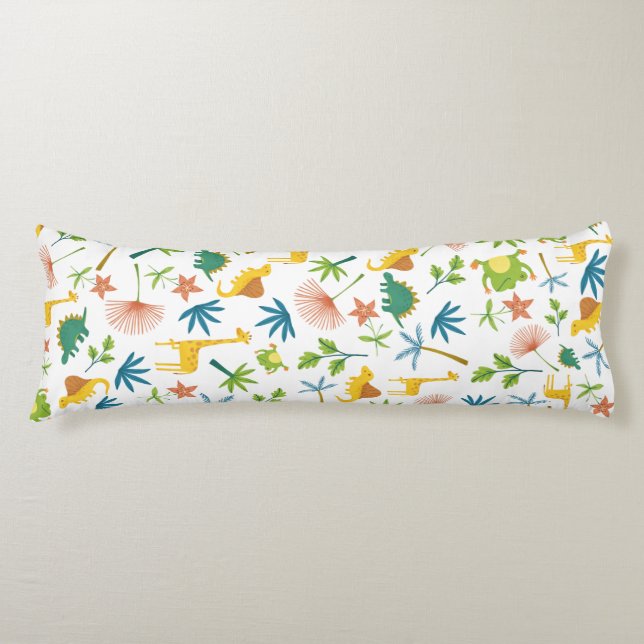 Safari giraffe söt, färglös, mönster-yngelpojke kroppskudde (Framsidan)