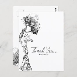 Safari Giraffe Theme Postcard Design Vykort