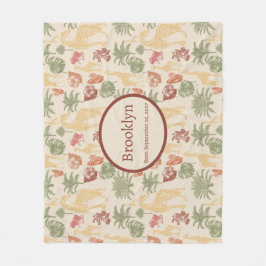 Safari Giraffe & Tropical Löv Nursery Fleecefilt