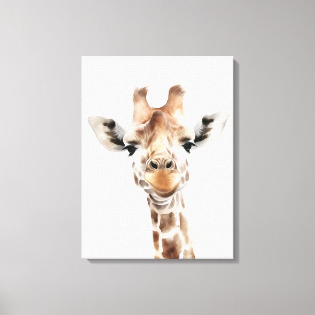 Safari Giraffe Wall Art Canvastryck (Framsida)