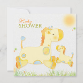 Safari Giraffe Whimsical Baby Shower Inbjudningar