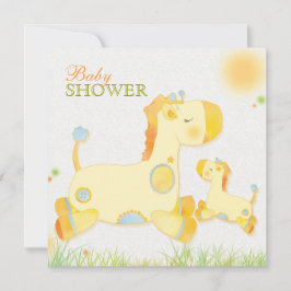 Safari Giraffe Whimsical Baby Shower Inbjudningar