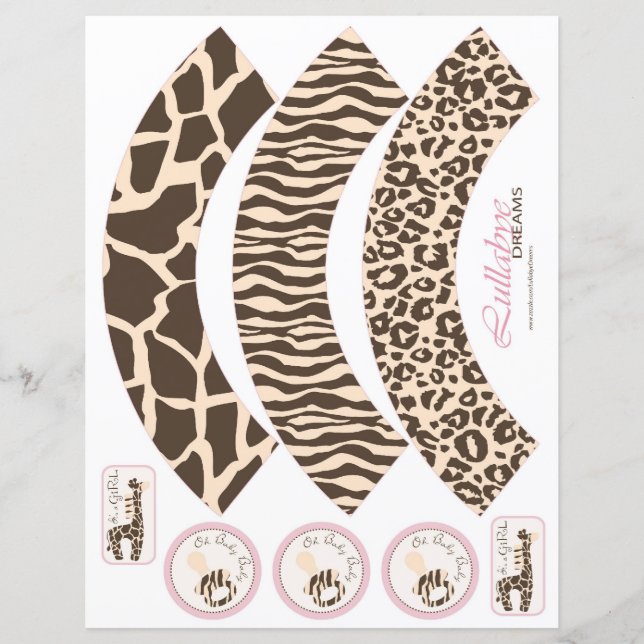 Safari Girl Cupkaka Wrappers (Framsida)