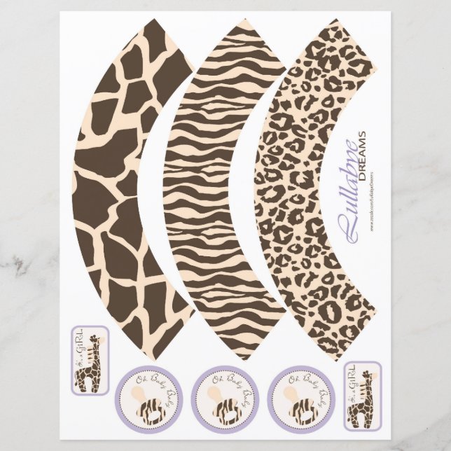 Safari Girl LAV Cupkaka Wrappers (Framsida)