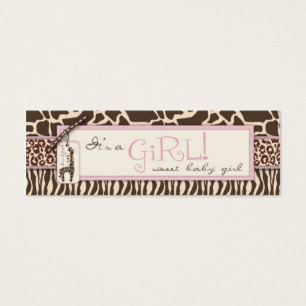 Safari Girl Smala Gift Märkre Litet Visitkort