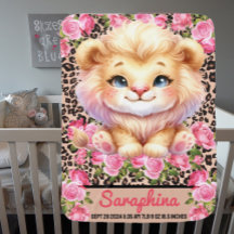 Safari Girl's Personlig Namn Wildlife Animals
