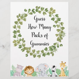 Safari gissar hur många gummipaket som Poster