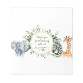 Safari greenery babyduschgodis i pub anteckningsblock