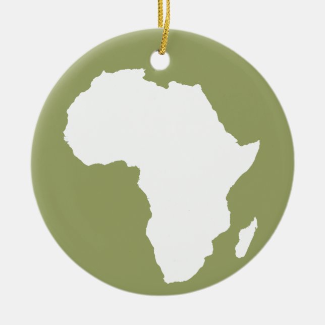Safari Grönt Audacious Afrika Julgransprydnad Keramik (Framsidan)