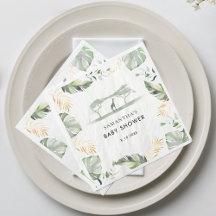 Safari Handflatan Löv Baby Shower Papper