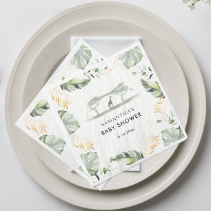 Safari Handflatan Löv Baby Shower Papper Pappersservett