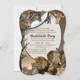 Safari Helg Bachelorette Party Inbjudningar