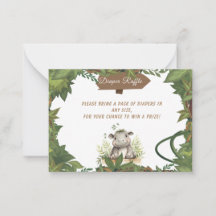 Safari Hippo Baby Shower Diaper Raffle-hölje