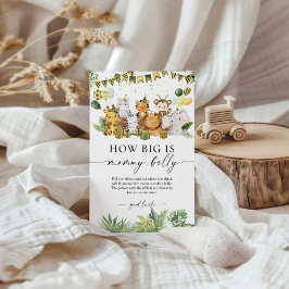 Safari Hur stort är Mamma Belly Baby Shower Game