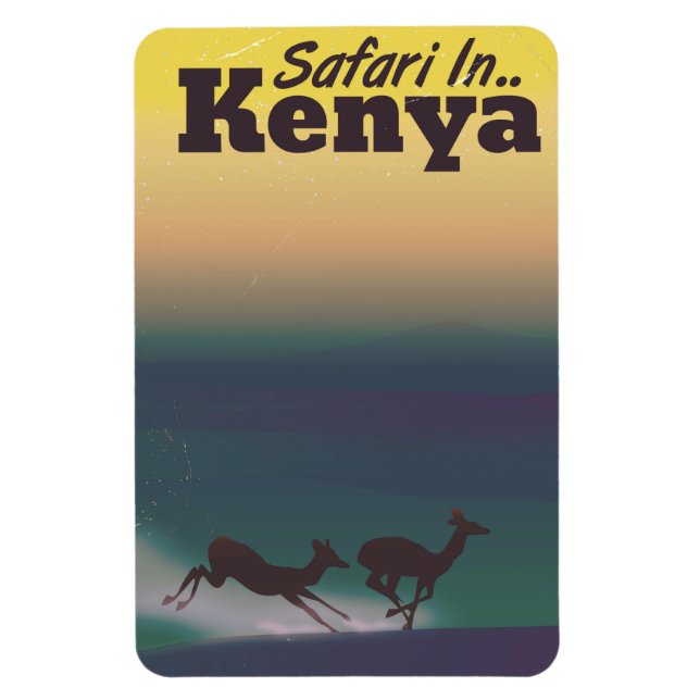 Safari i Kenya poster semester Magnet (Vertikal)