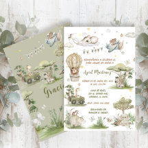 Safari-inbjudan Boho Baby Shower