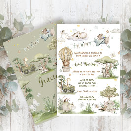 Safari-inbjudan Boho Baby Shower Inbjudningar