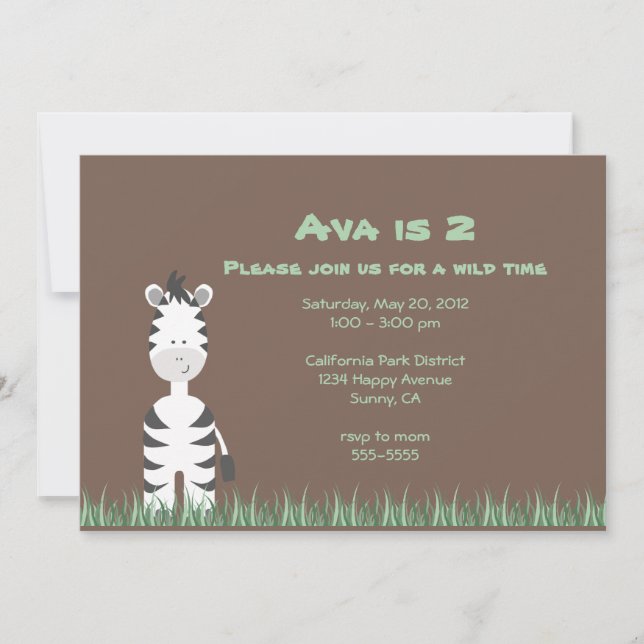 Safari-inbjudan Inbjudningar (Framsida)