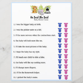 Safari Jungle Animal Baby Shower sa att hon sa: