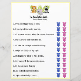 Safari Jungle Animal Baby Shower sa att hon sa: