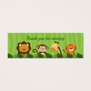Safari Jungle Animal Goodie Bag Märkres Gift Märkr Litet Visitkort