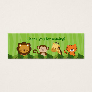Safari Jungle Animal Goodie Bag Märkres Gift Märkr Litet Visitkort