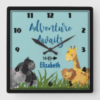 Safari Jungle Animal Illustration Äventyr Awaits