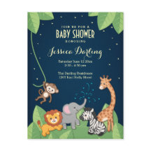 Safari Jungle Animals Adful Baby Shower