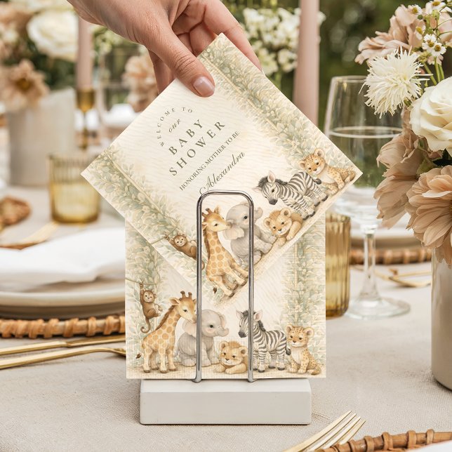 Safari Jungle Animals Arch Baby Shower Pappersservett (Skapare uppladdad)
