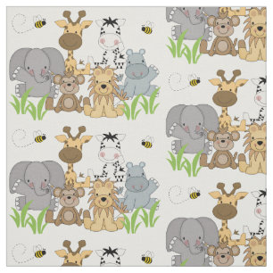 Safari Jungle Animals Baby Nursery Kids Room Tyg
