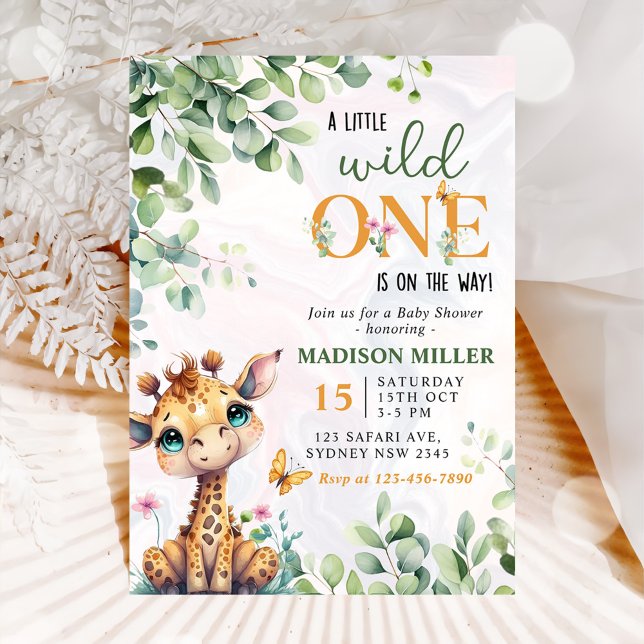 Safari Jungle Animals Baby Shower Inbjudningar (Skapare uppladdad)
