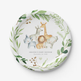 Safari Jungle Animals Baby Shower Paper Plates