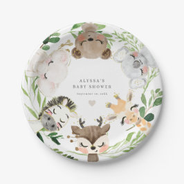 Safari Jungle Animals Baby Shower Paper Plates