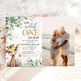 Safari Jungle Animals Baby Shower Photo Inbjudningar
