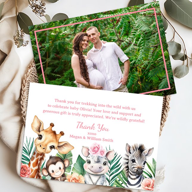 Safari Jungle Animals Baby Shower Photo Tack (Safari Baby Shower)