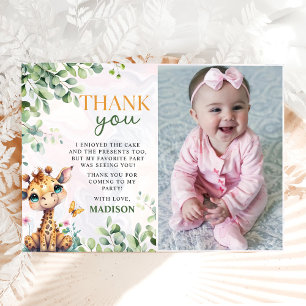 Safari Jungle Animals Birthday Photo Tack Kort
