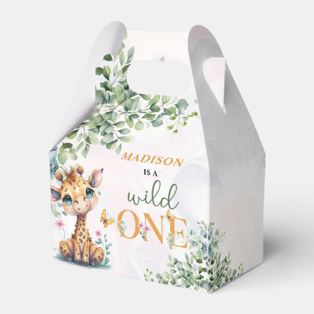 Safari Jungle Animals Birthday Presentaskar (Baksidan Sidan)