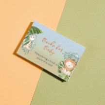 Safari Jungle Animals Bok för Baby Shower Game
