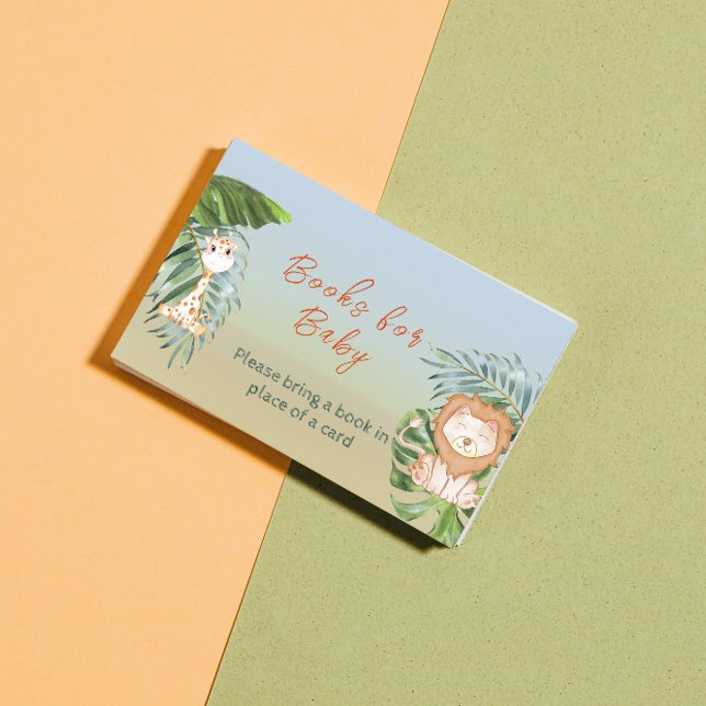 Safari Jungle Animals Bok för Baby Shower Game Tilläggskort (Skapare uppladdad)