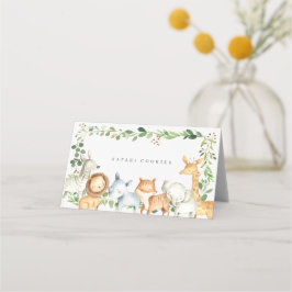 Safari Jungle Animals Buffet Food Labels Placeringskort