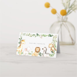 Safari Jungle Animals Buffet Food Labels Placeringskort