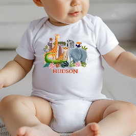 Safari jungle animals kids birthday t shirt