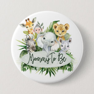 Safari Jungle Animals Mamma till babyduschnål Knapp